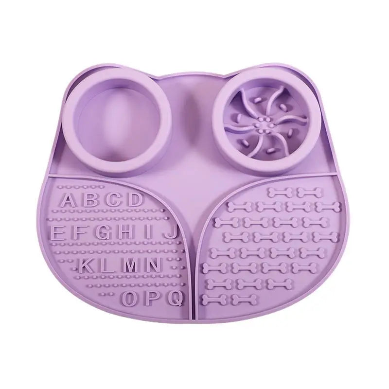 4 in 1 Durable Silicone Slow Eating Mat Non Slip