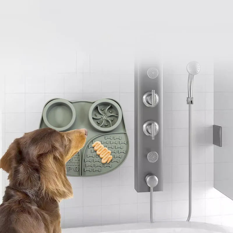 4 in 1 Durable Silicone Slow Eating Mat Non Slip