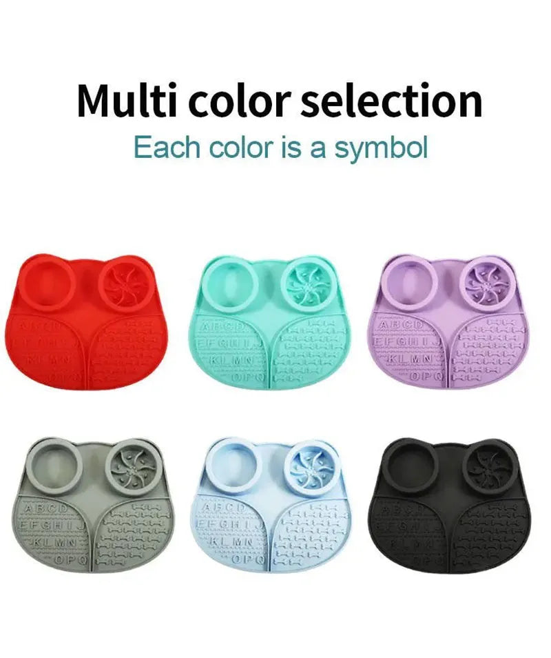 4 in 1 Durable Silicone Slow Eating Mat Non Slip