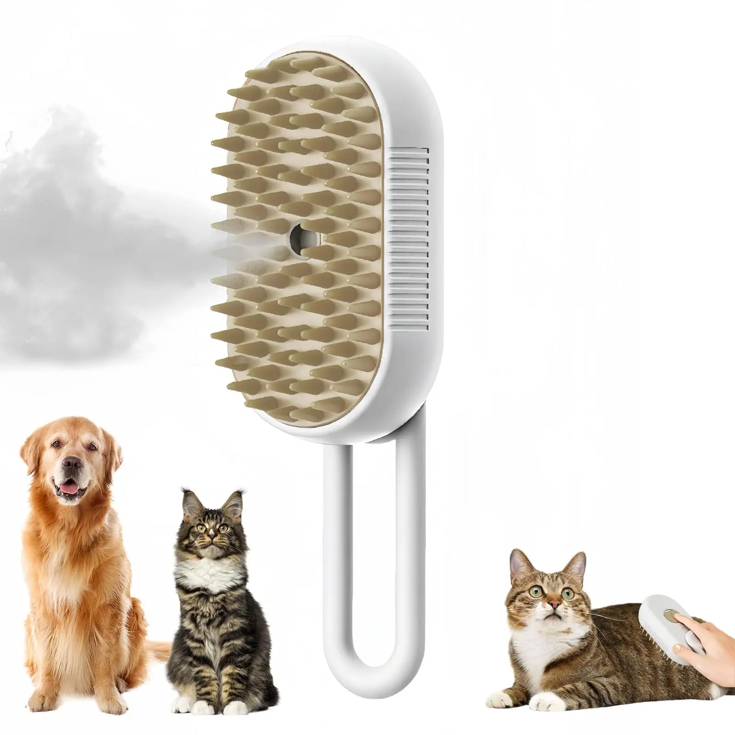 3 In 1 Cat Steamy Brush & Hair Cleaning Brush Comb