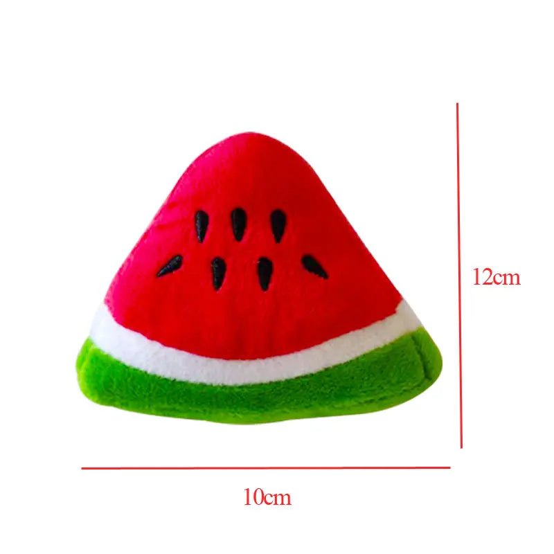 Fruit Pet Toy Squeaker Plushy Chew Toy