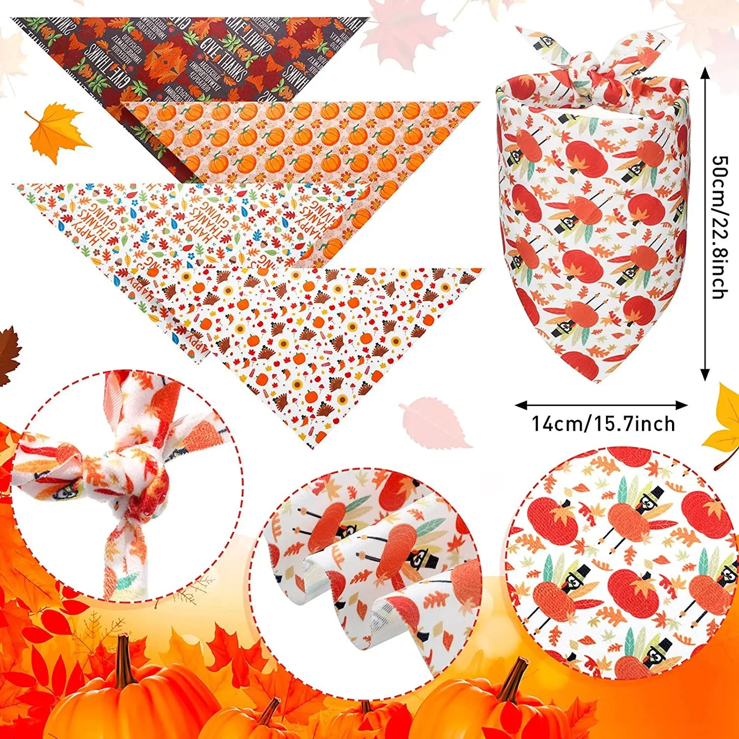 20 Pack Dog Bandana Holiday Themes