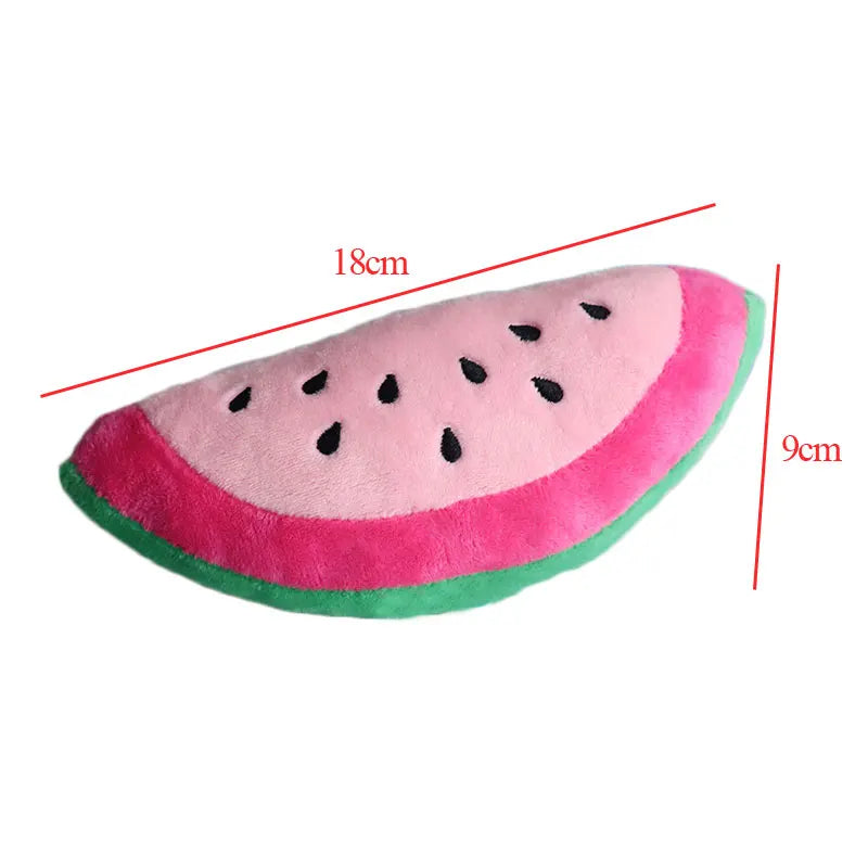Fruit Pet Toy Squeaker Plushy Chew Toy