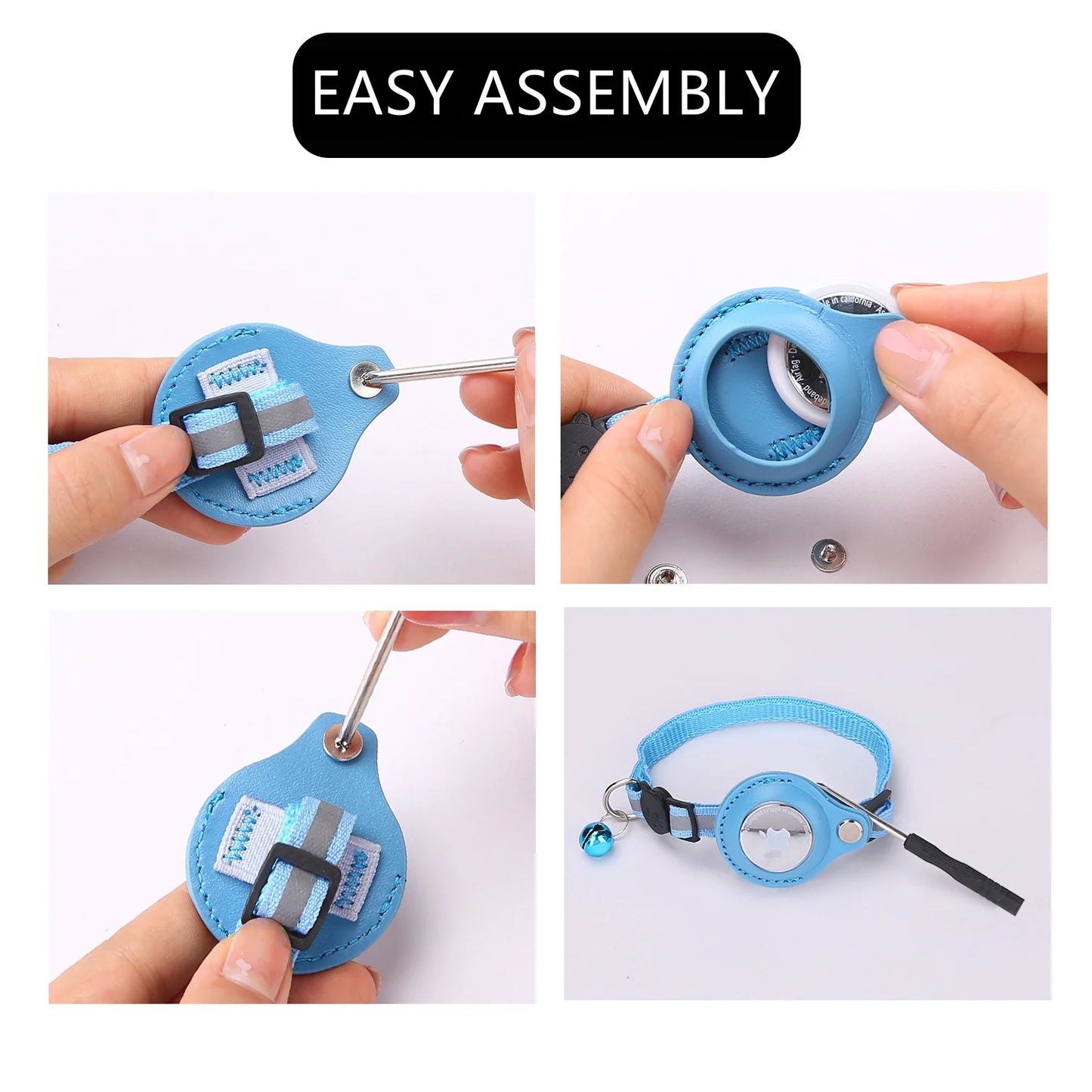 Airtag Cat Collar Reflective with Apple Air Tag Holder and Bell
