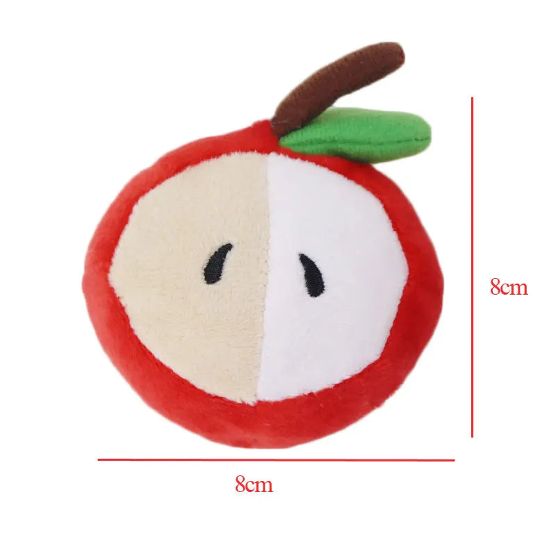 Fruit Pet Toy Squeaker Plushy Chew Toy