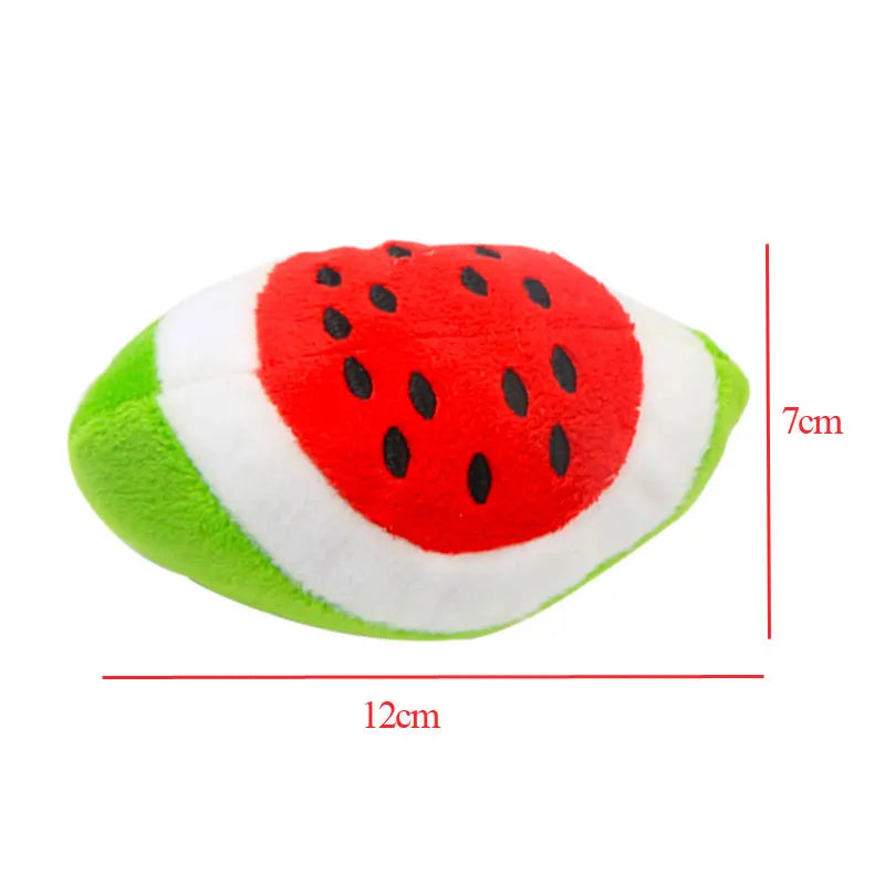 Fruit Pet Toy Squeaker Plushy Chew Toy