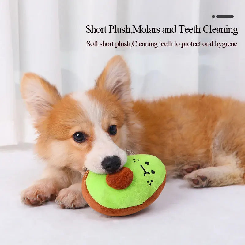 Fruit Pet Toy Squeaker Plushy Chew Toy