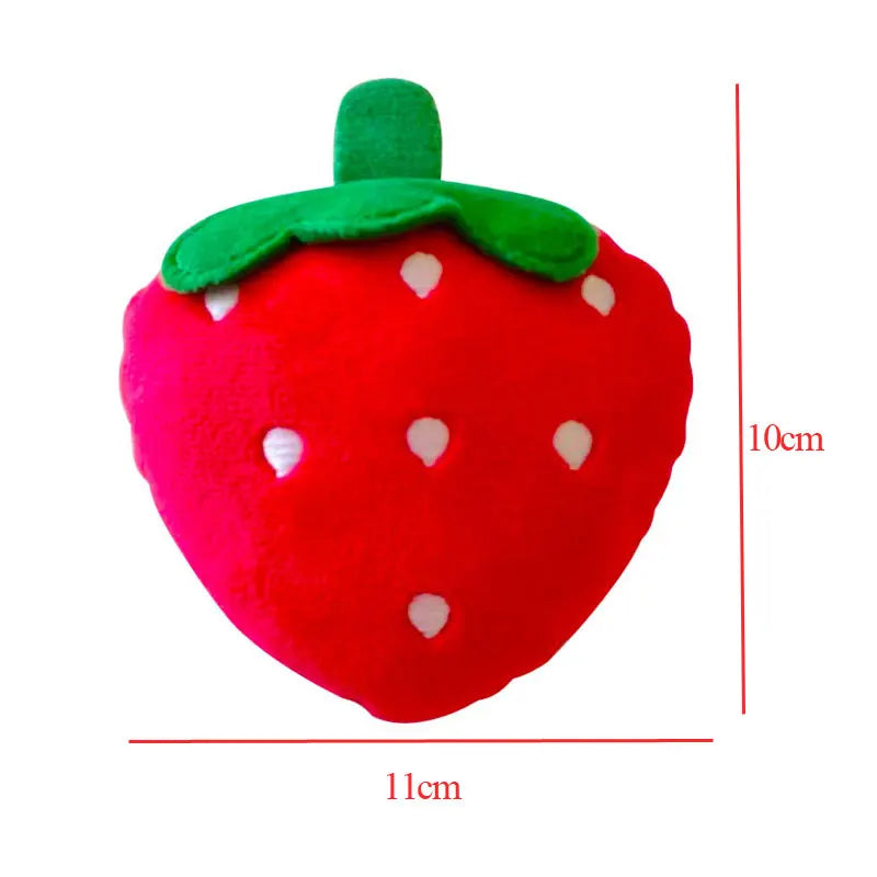 Fruit Pet Toy Squeaker Plushy Chew Toy
