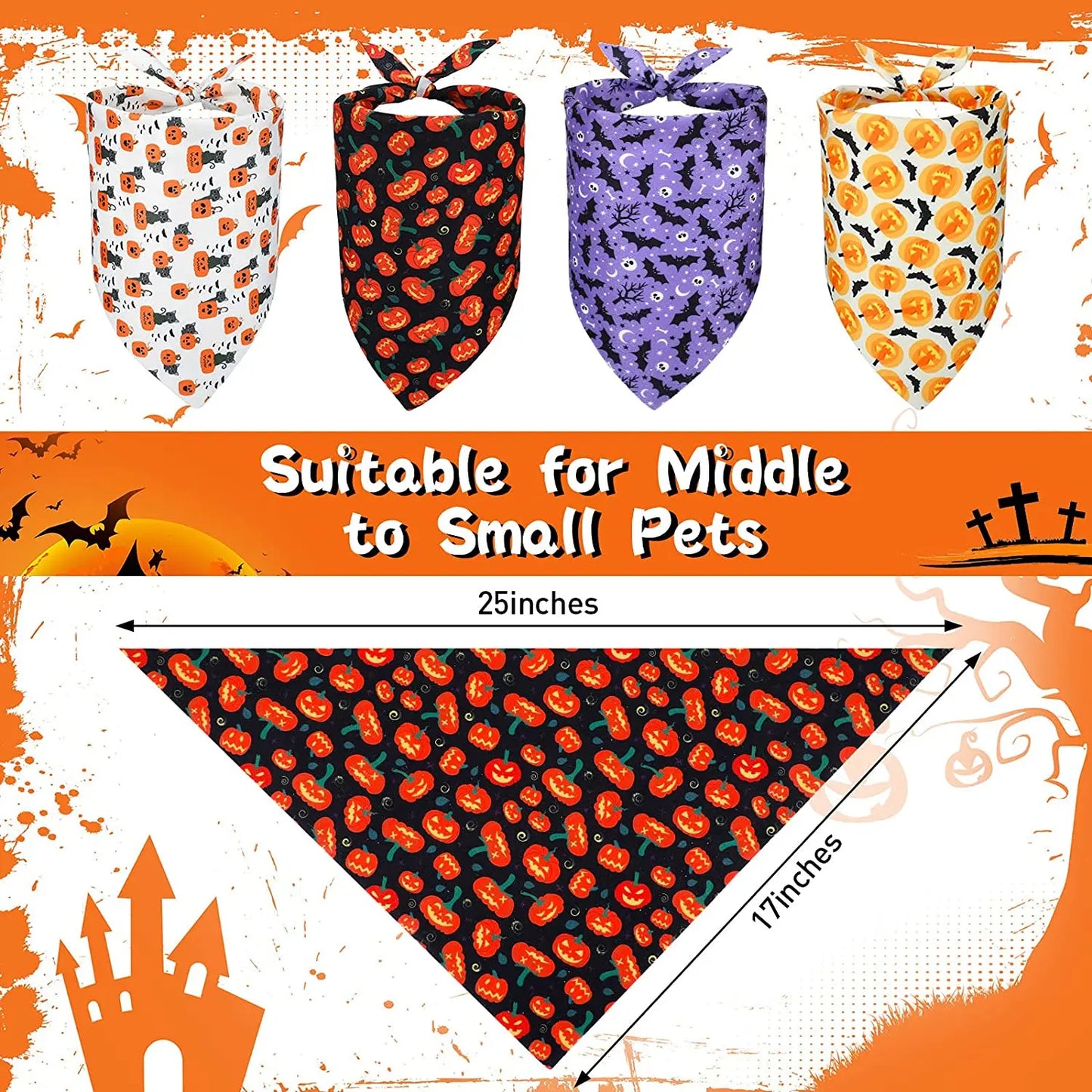 20 Pack Dog Bandana Holiday Themes